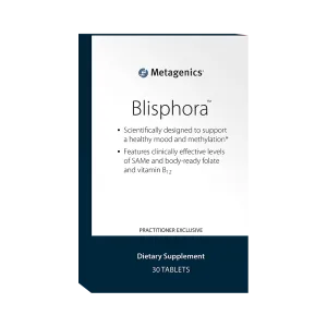 Blisphora™ <br>Scientifically designed to support a healthy mood and methylation Features clinically effective levels of SAMe and body-ready folate and vitamin B12