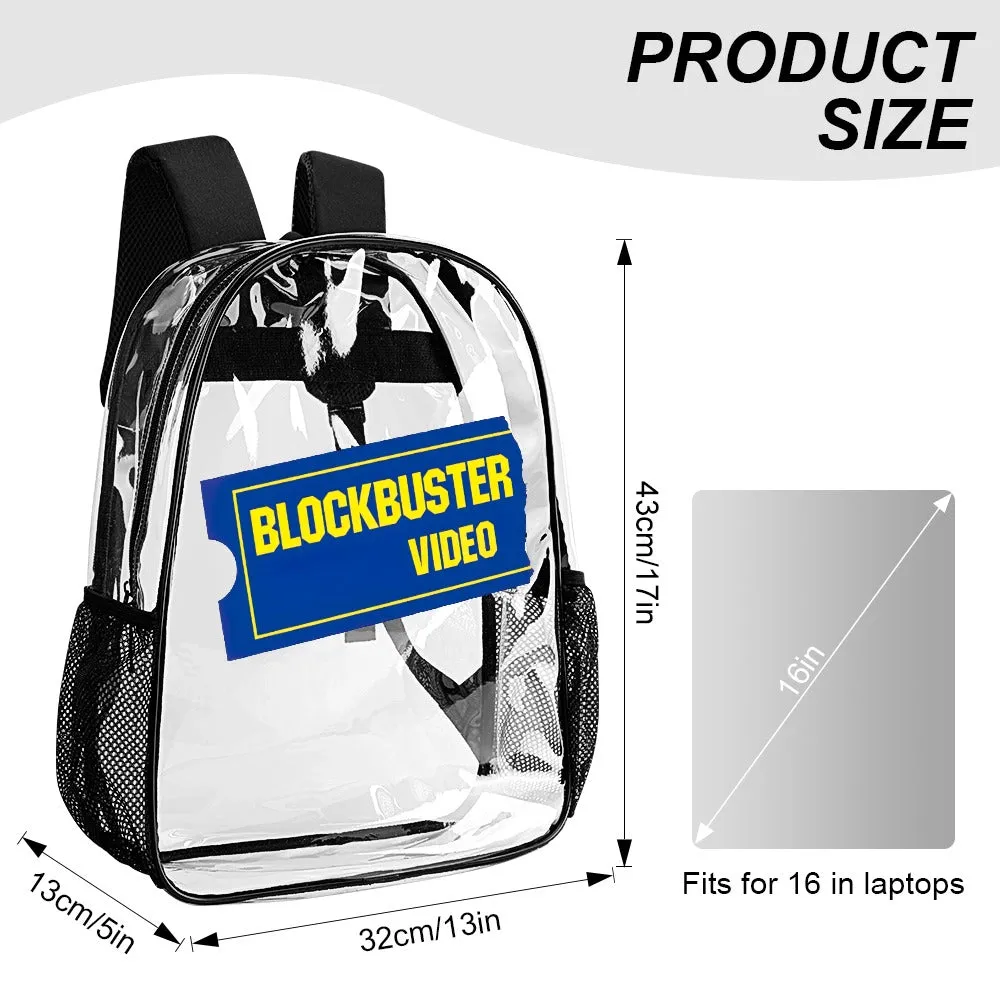 Blockbuster Transparent Backpack 17 Inch