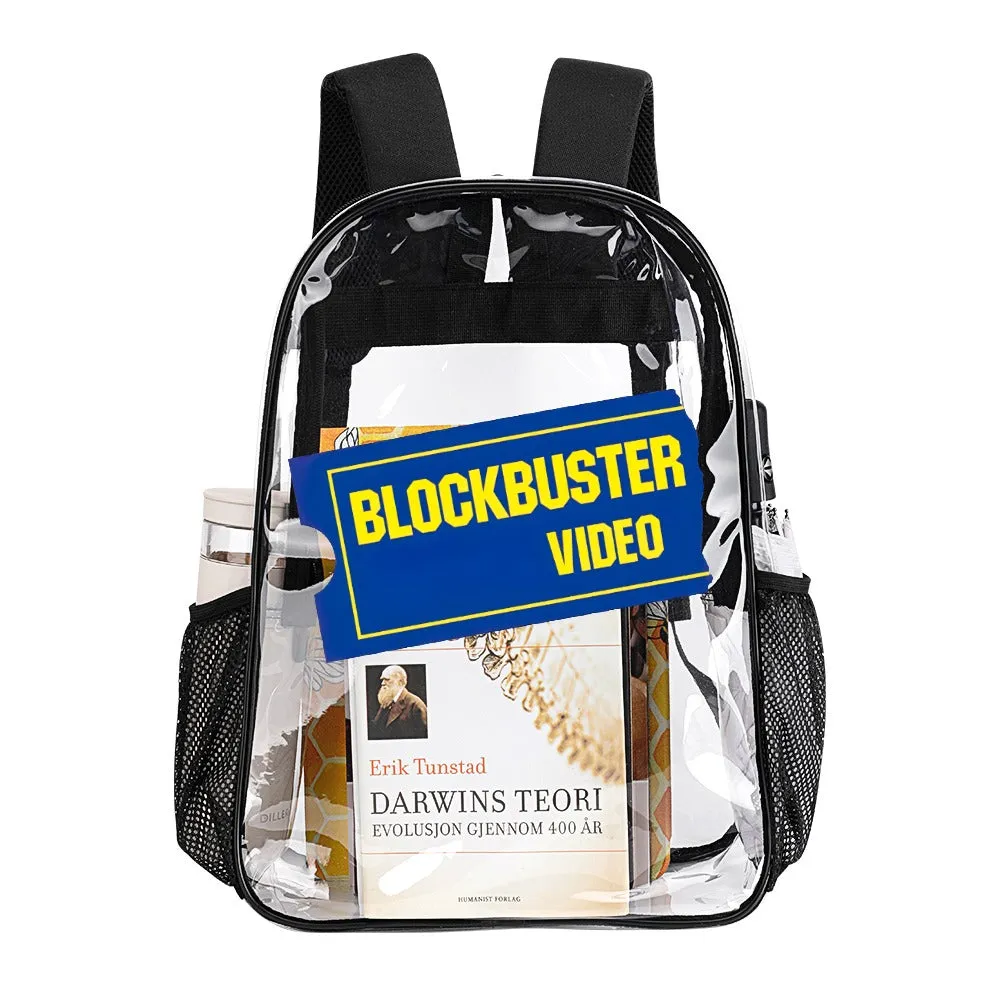 Blockbuster Transparent Backpack 17 Inch