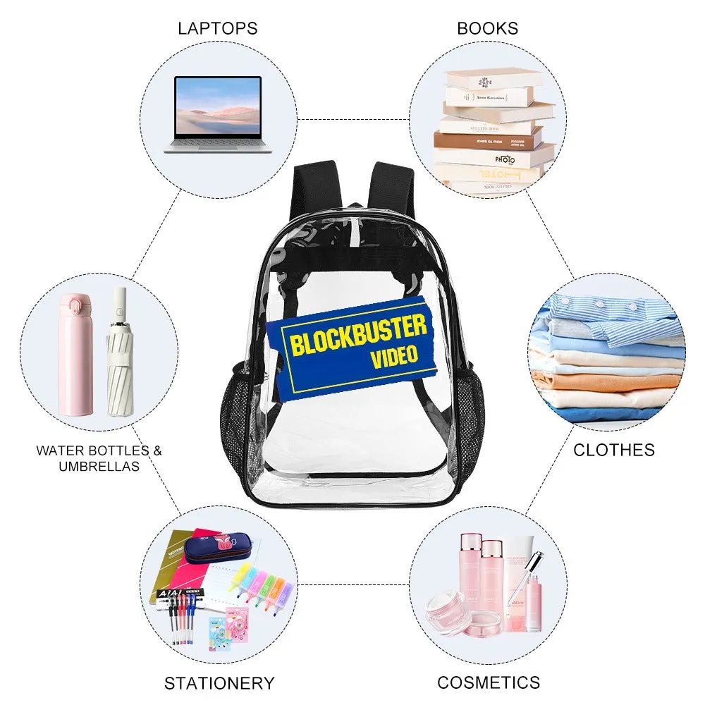 Blockbuster Transparent Backpack 17 Inch