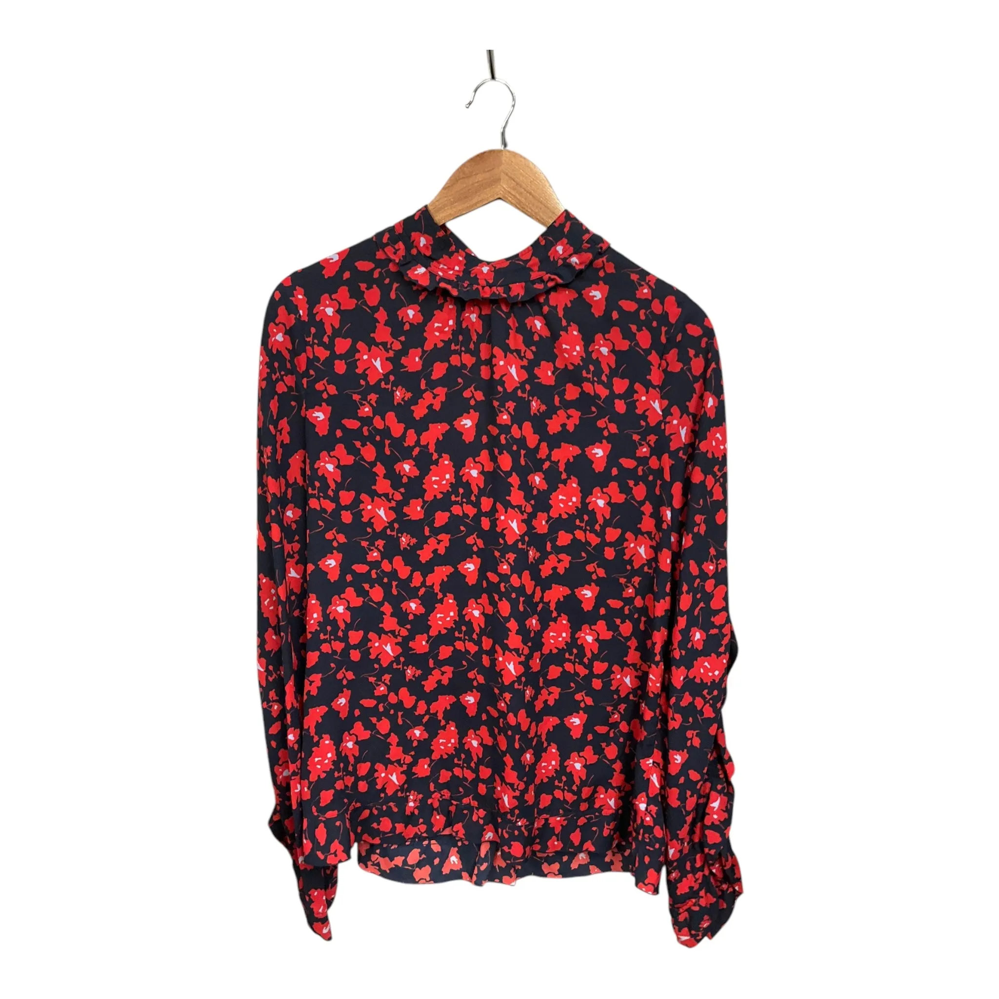 Blouse Designer By Derek Lam In Floral Print, Size: L