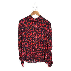 Blouse Designer By Derek Lam In Floral Print, Size: L