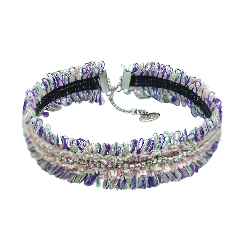 Blue & Purple Lace Collar for Dogs and Cats-A024