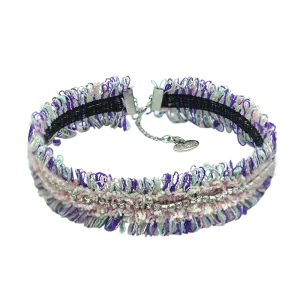 Blue & Purple Lace Collar for Dogs and Cats-A024