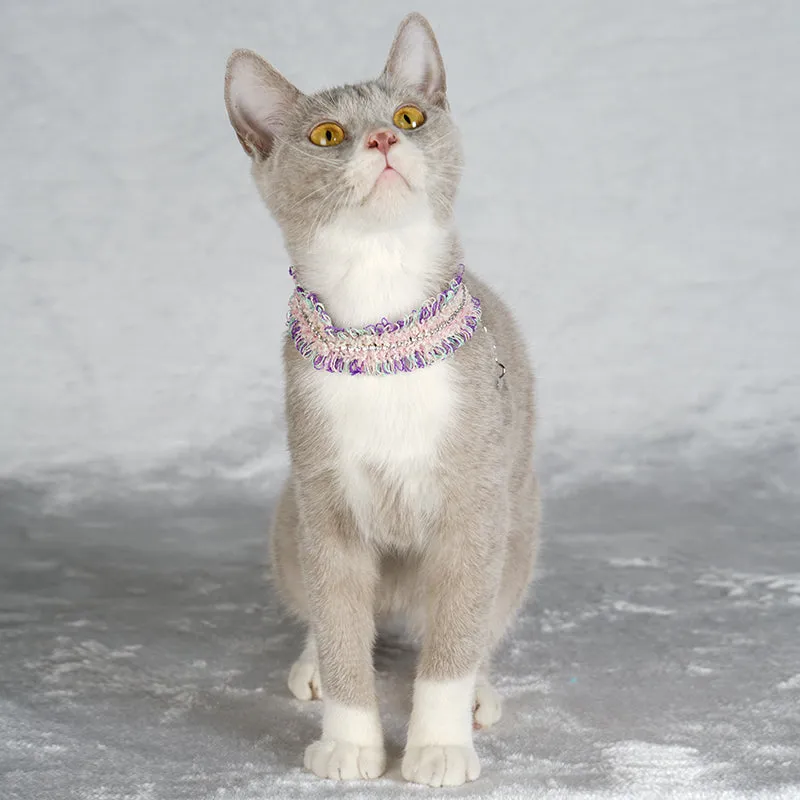 Blue & Purple Lace Collar for Dogs and Cats-A024