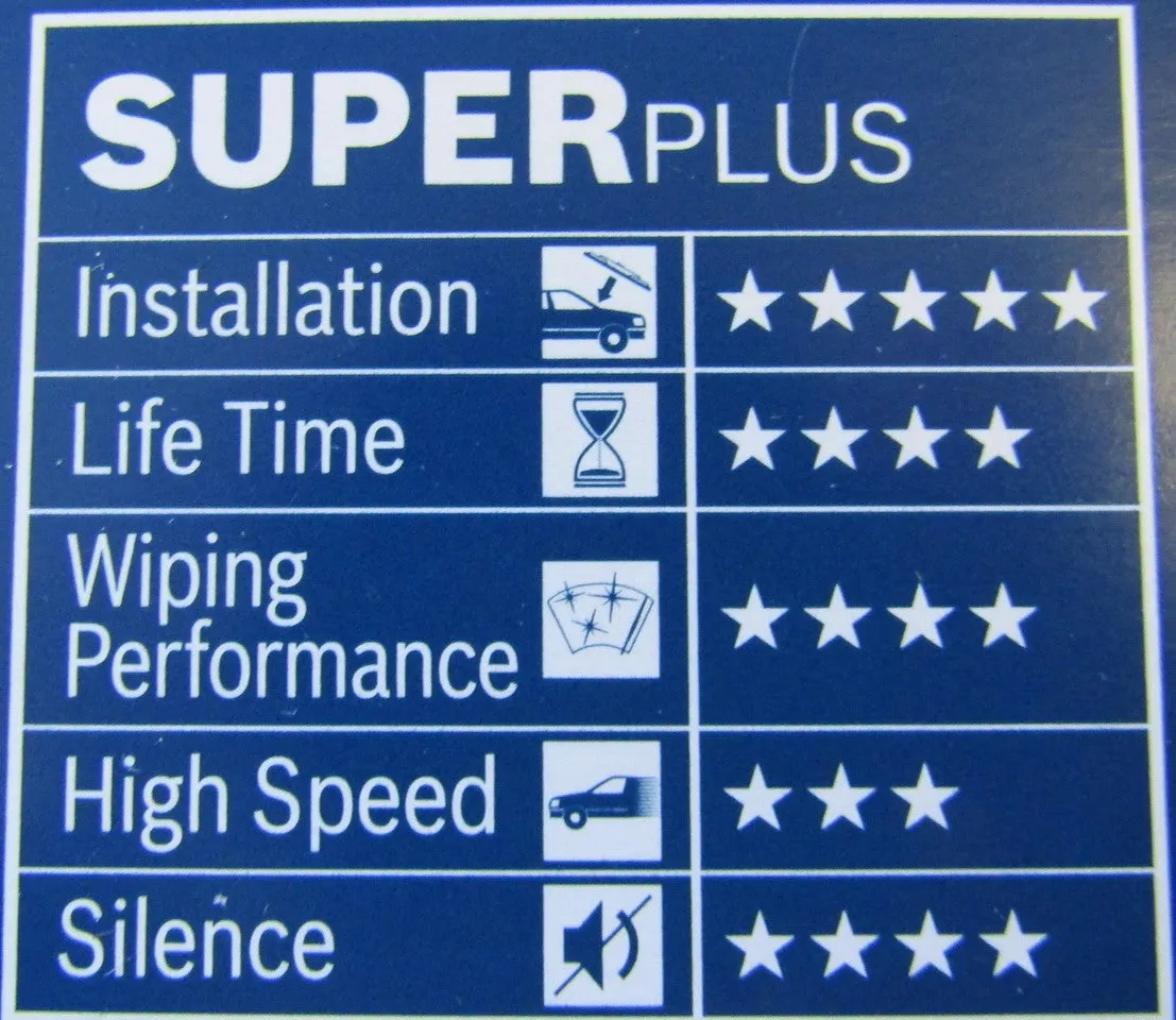 Bmw 3 Series/M3 E36 Compact 1994-2001 Bosch Super  Replacement Front Screen Windscreen Wiper Blades   Wurth Screen Wash