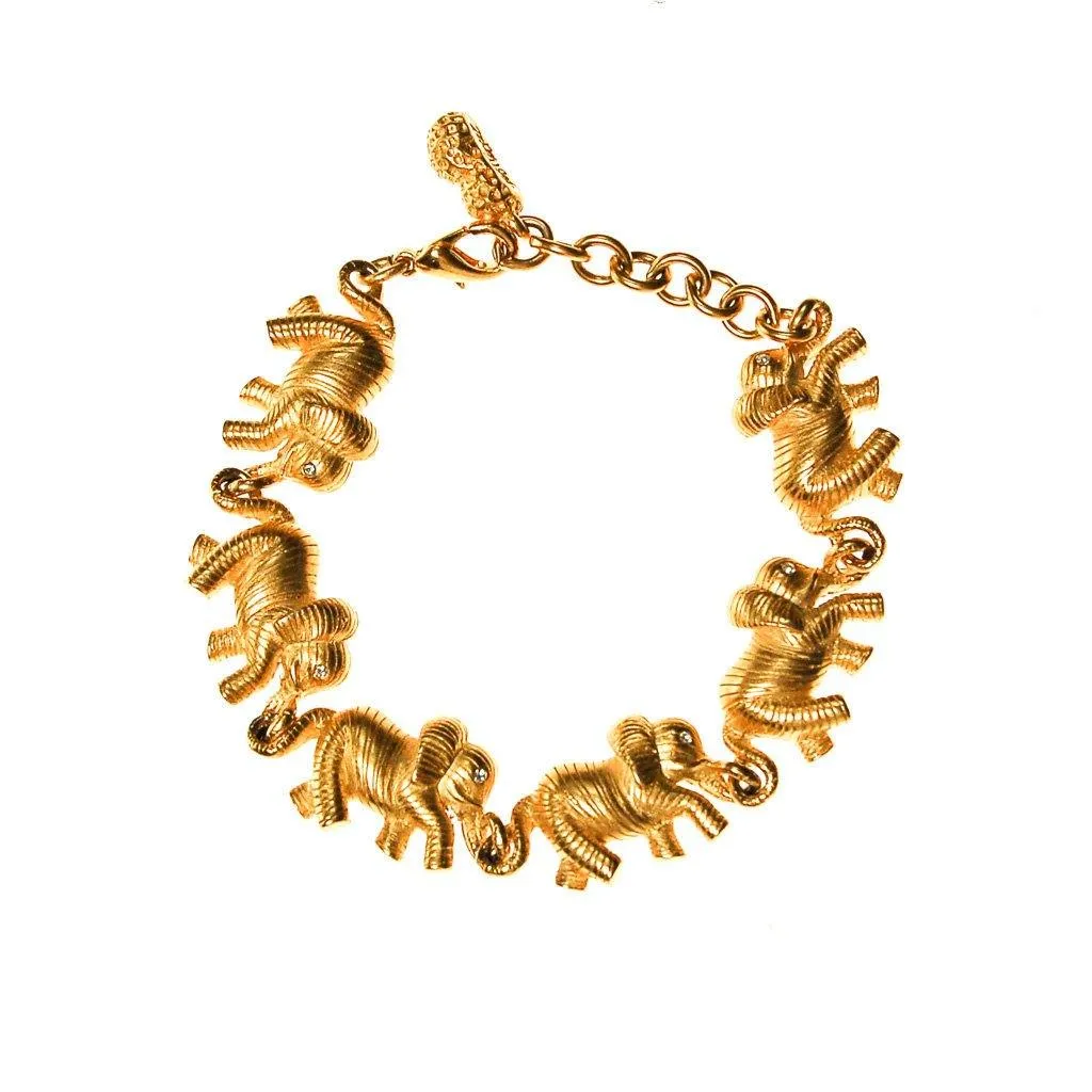 Bob Mackie Elephants On Parade Bracelet