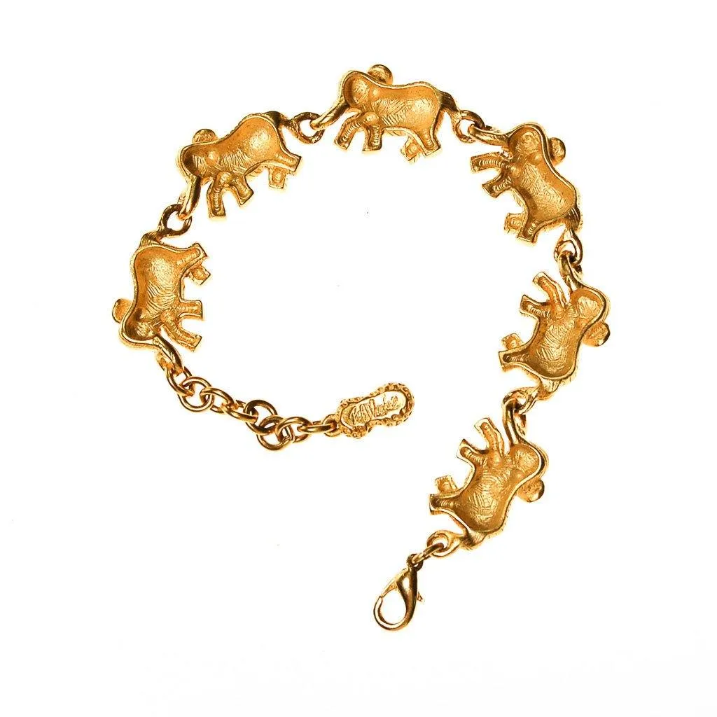 Bob Mackie Elephants On Parade Bracelet