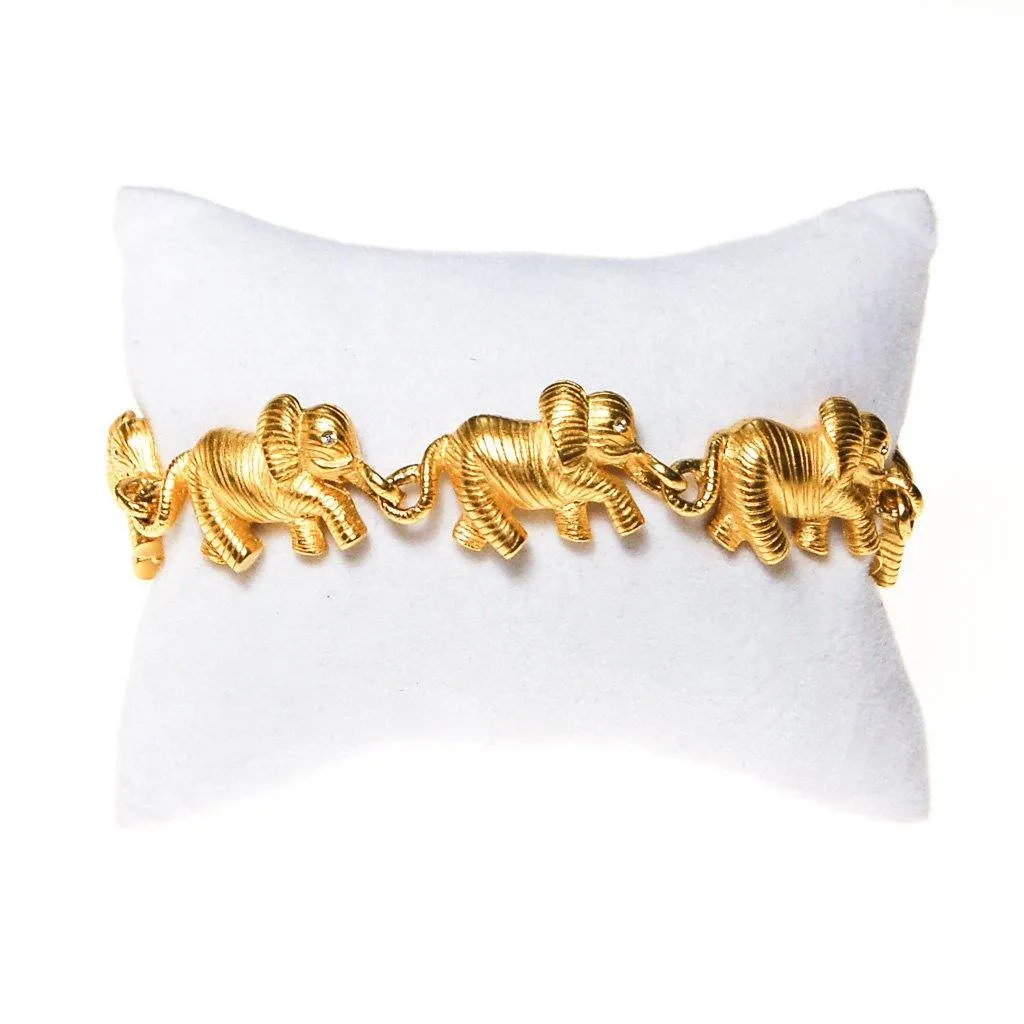 Bob Mackie Elephants On Parade Bracelet