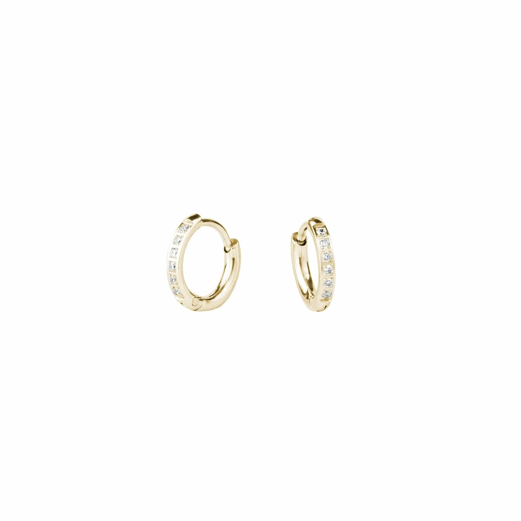 Boucles d'oreilles huggies stacks chic en acier