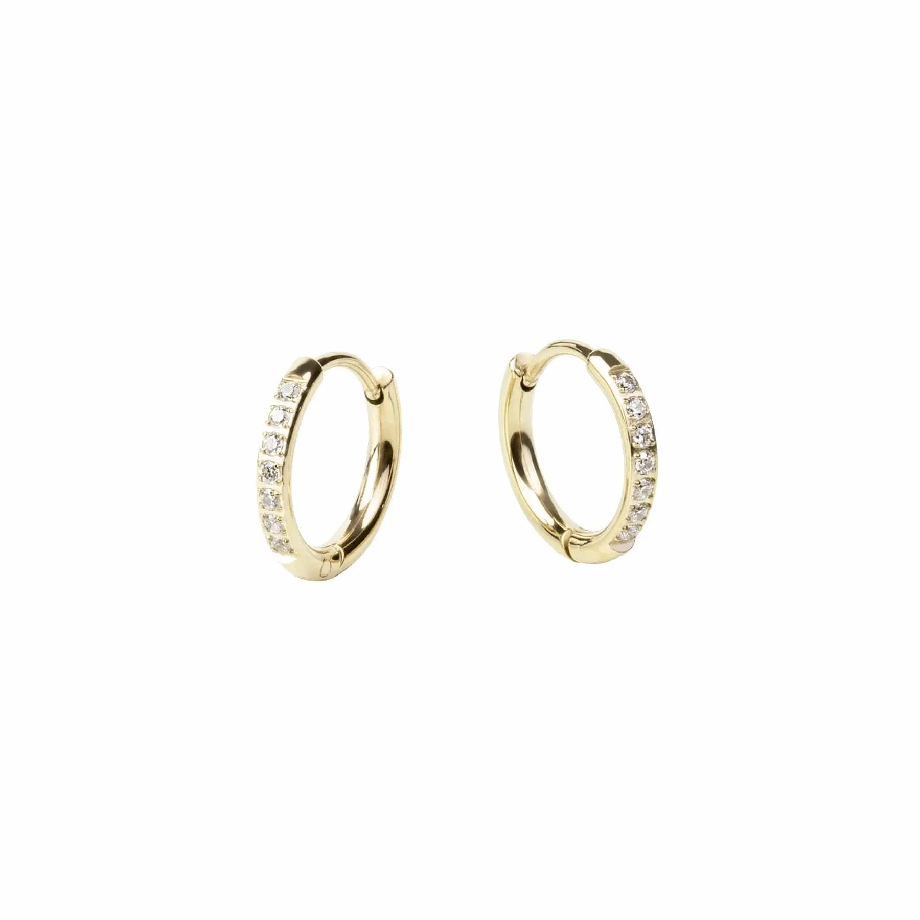 Boucles d'oreilles huggies stacks chic en acier
