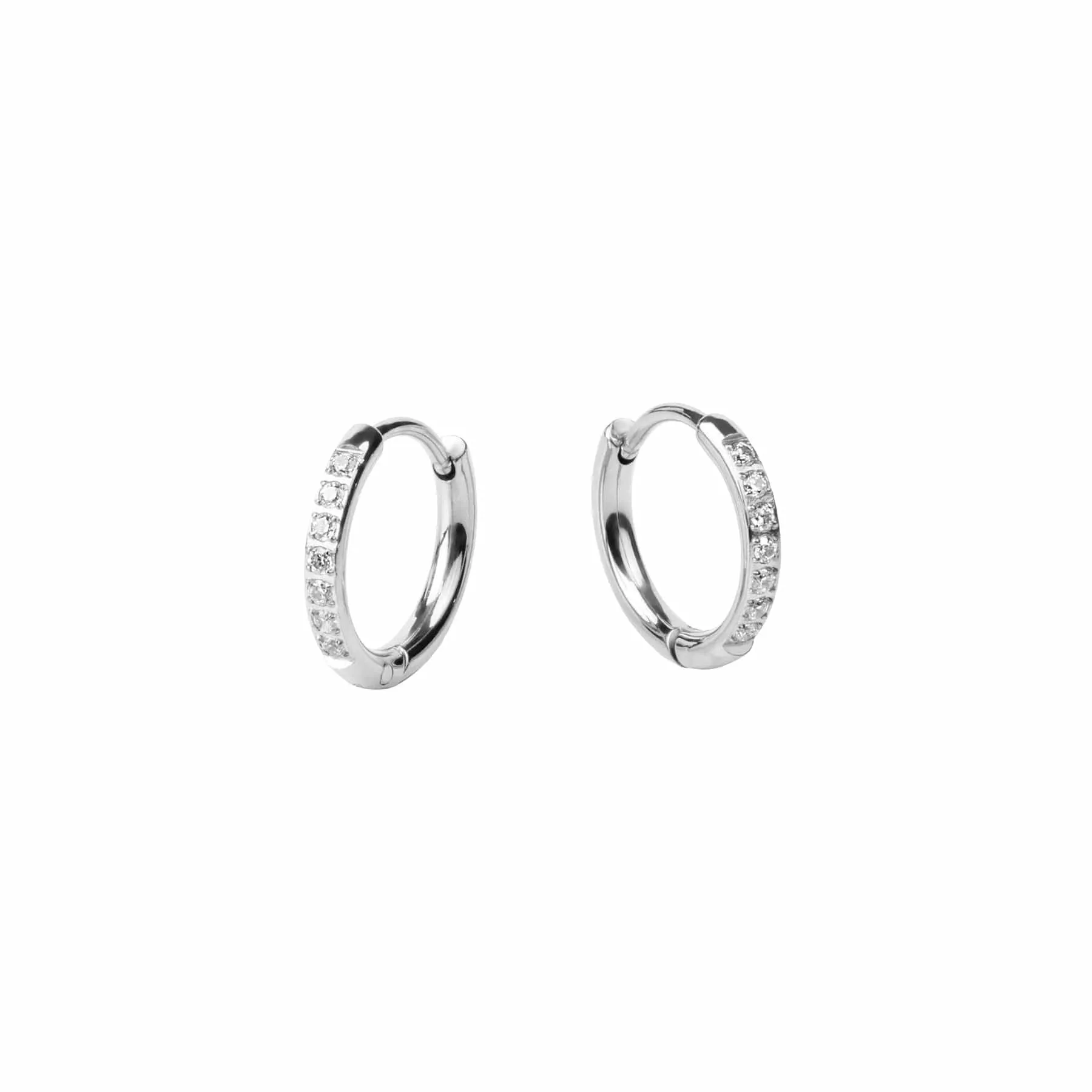 Boucles d'oreilles huggies stacks chic en acier
