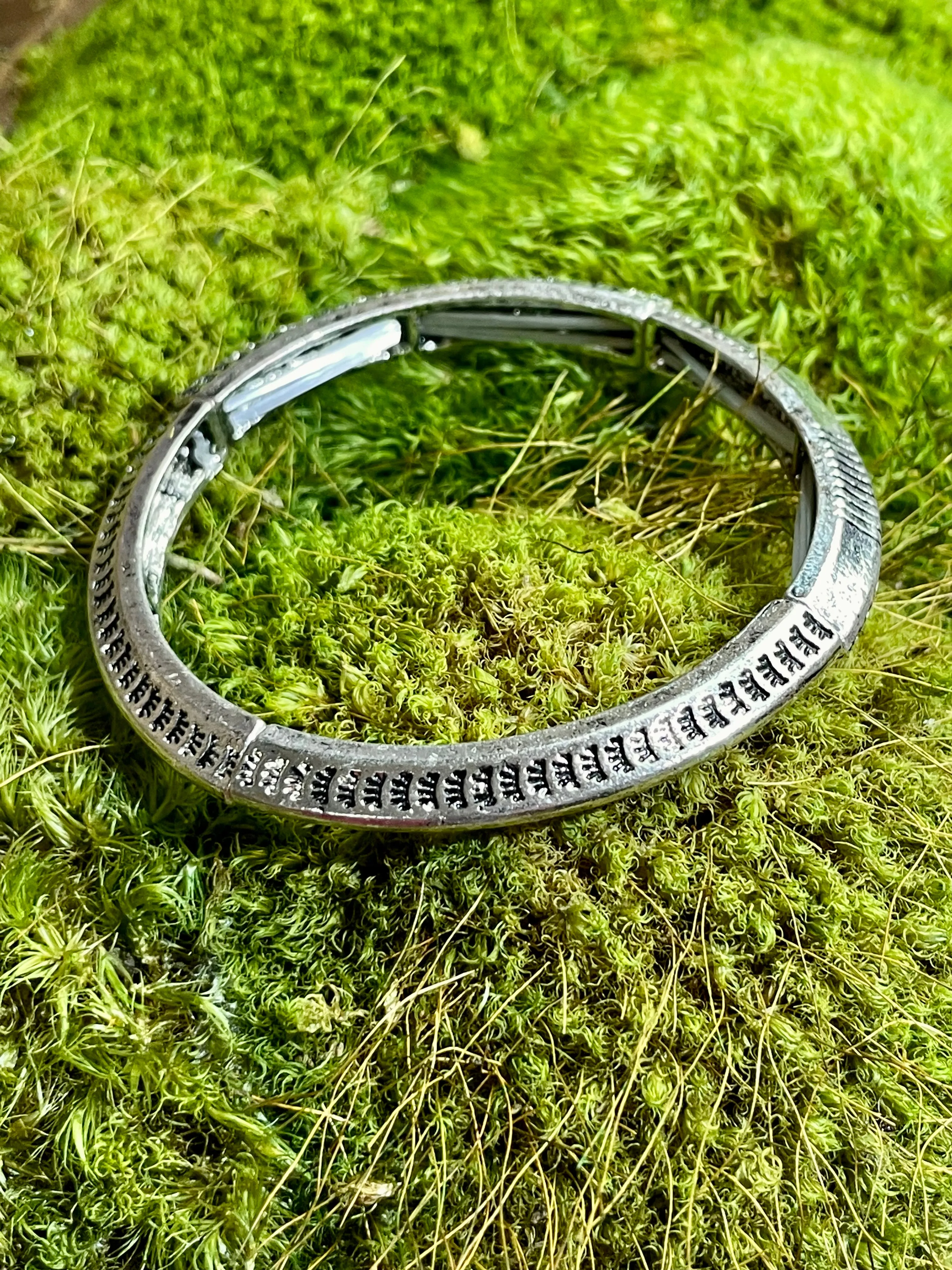 Brockton Western Stamped Fashion Silver Bracelet