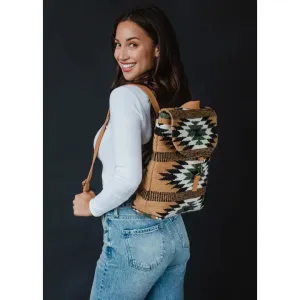 Brown, Black & Green Aztec Backpack