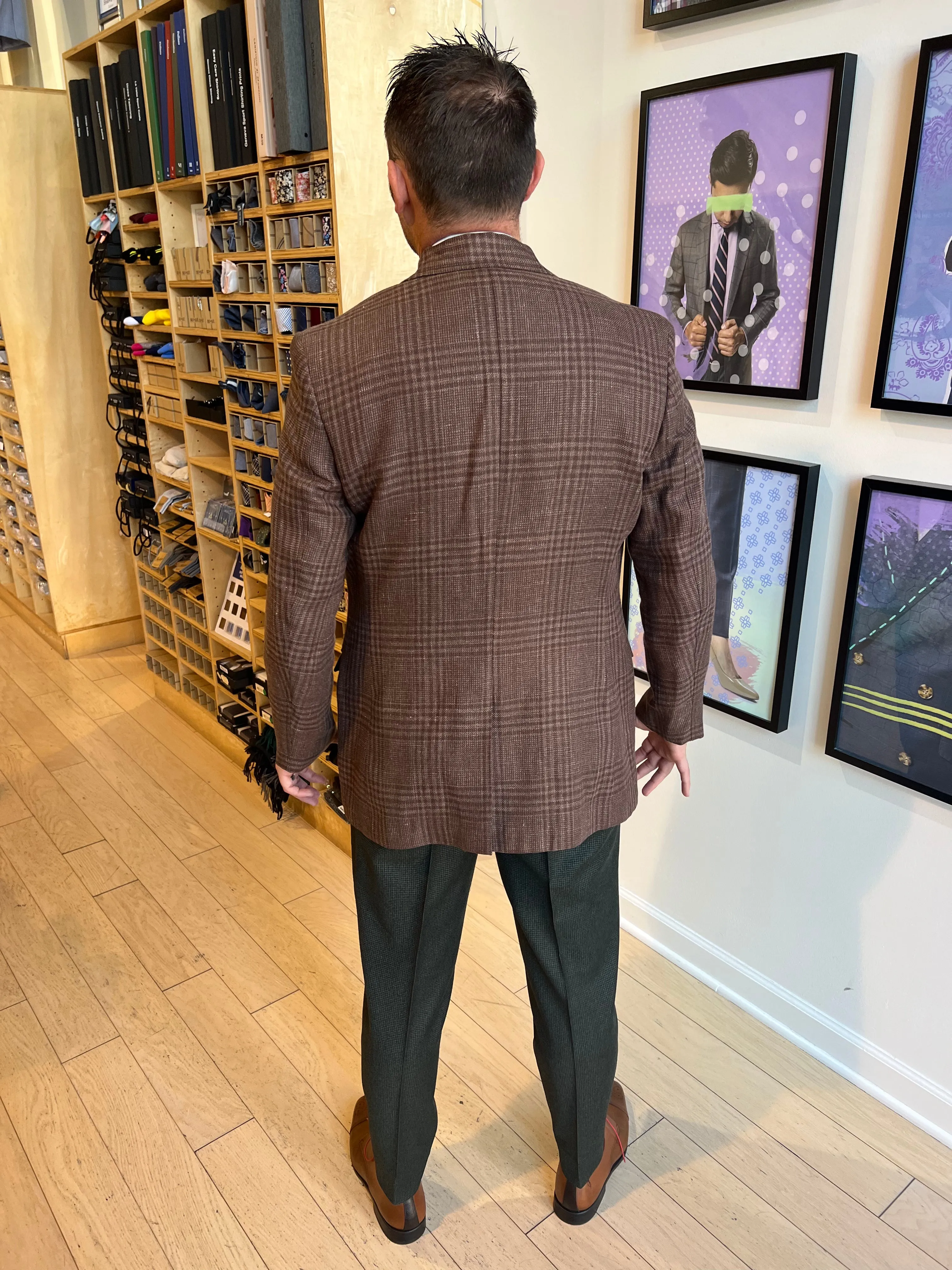 Brown Plaid Safari Jacket (Final Sale)
