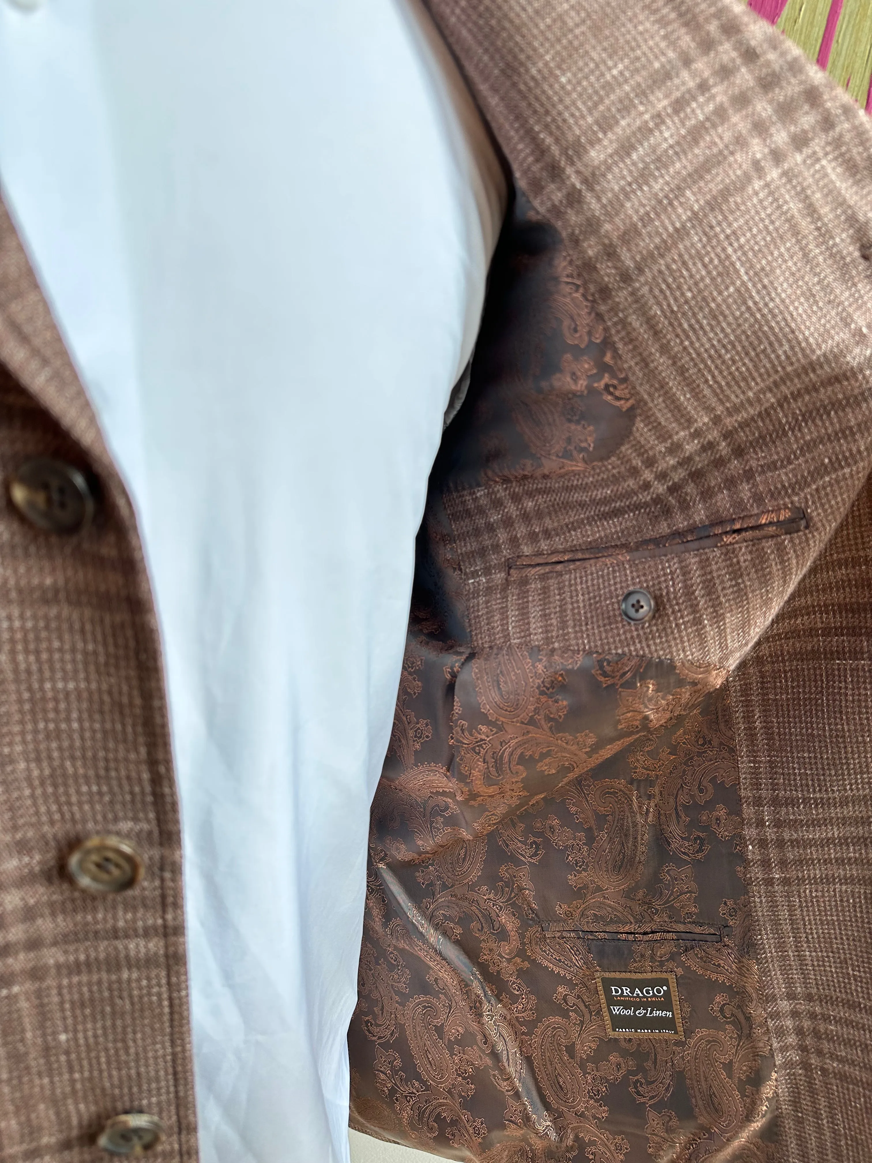 Brown Plaid Safari Jacket (Final Sale)