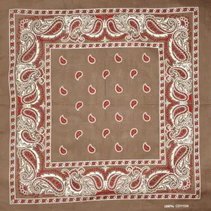 Brown Red Bandana
