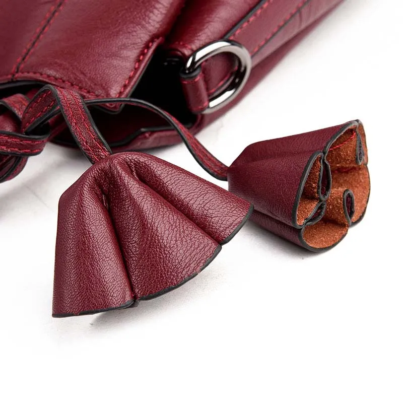 Bucket / Crossbody Bag  <br>Genuine-Leather