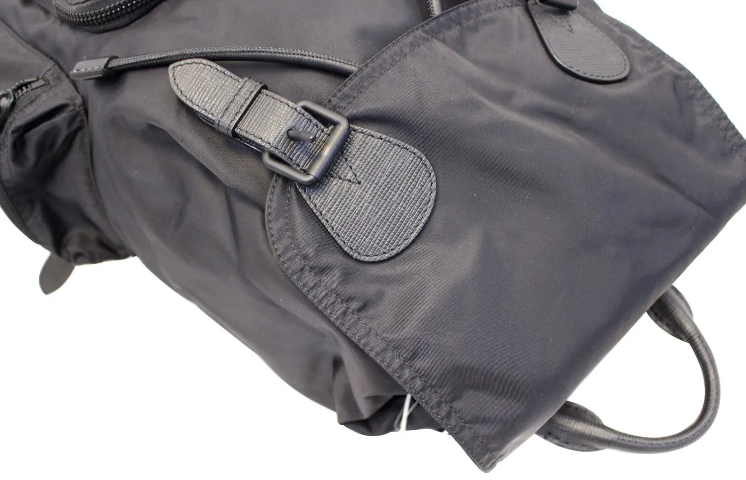 BURBERRY Black Technical Nylon Medium Rucksack Backpack Bag
