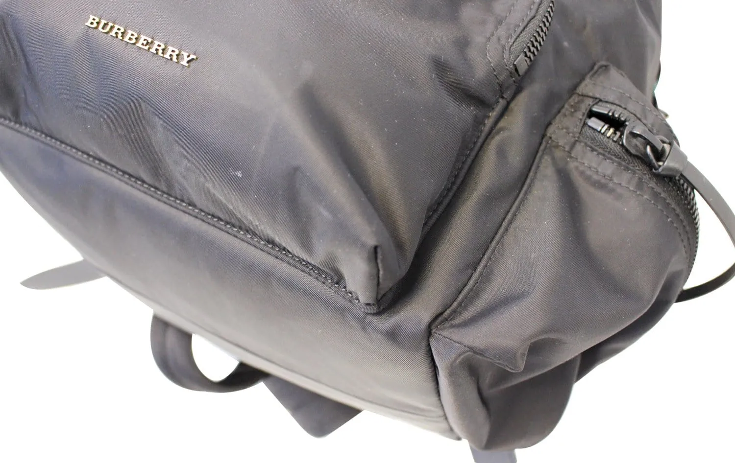 BURBERRY Black Technical Nylon Medium Rucksack Backpack Bag