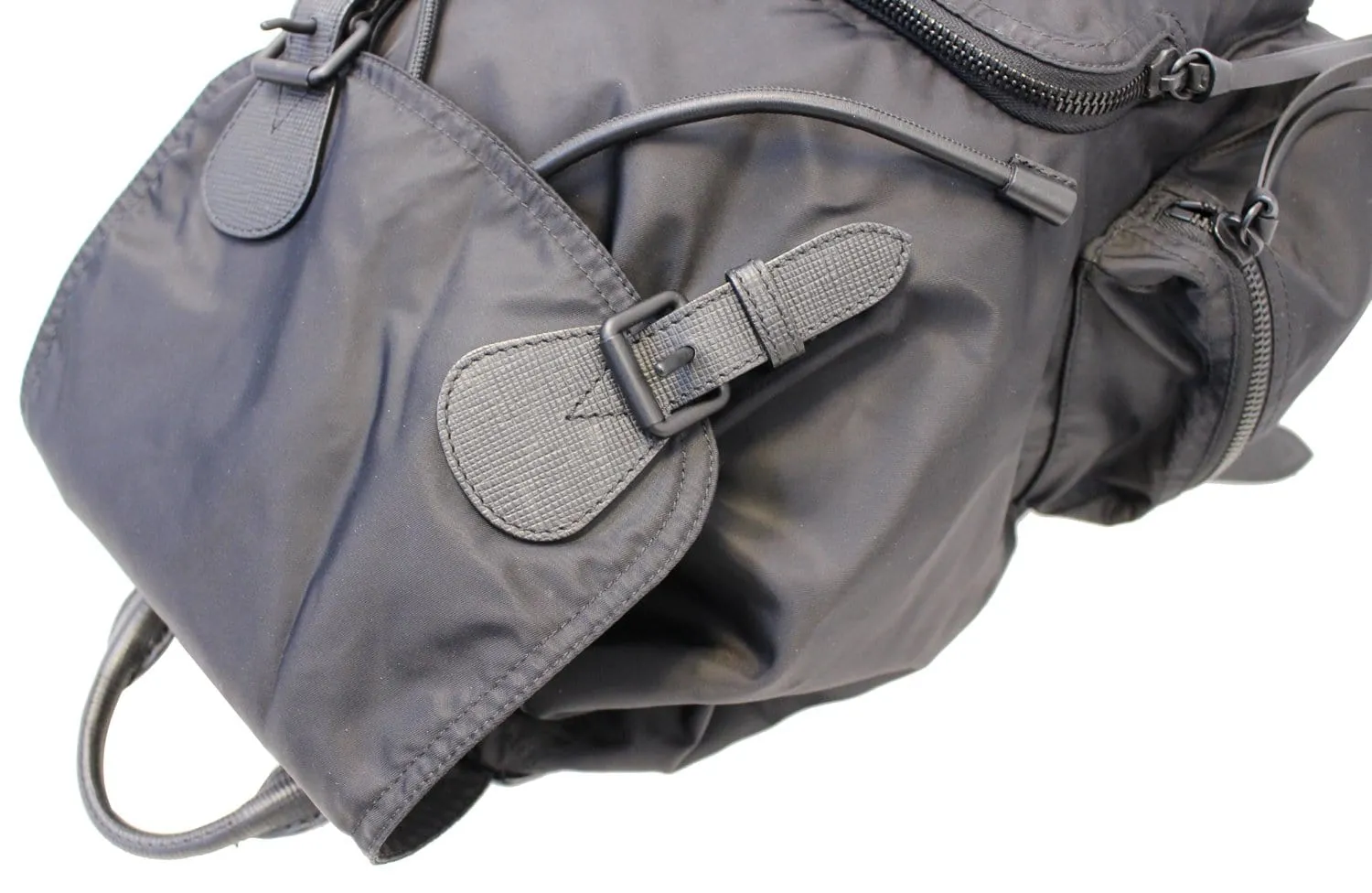 BURBERRY Black Technical Nylon Medium Rucksack Backpack Bag