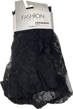 calzedonia Black Lace Fashion Tights UK M