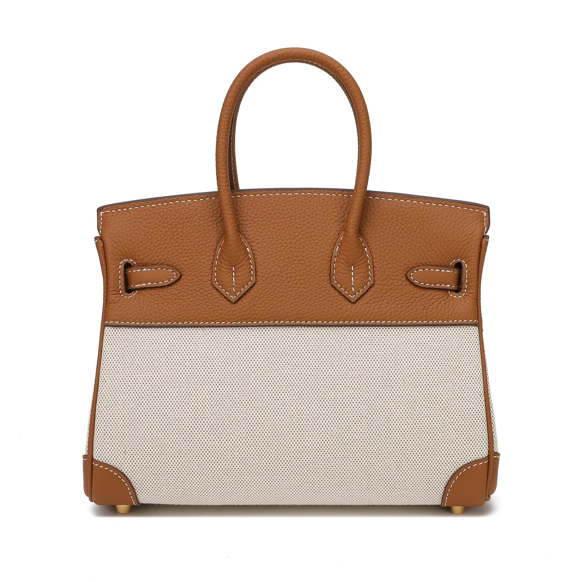 Canvas & Leather Satchel/Shoulder Bag
