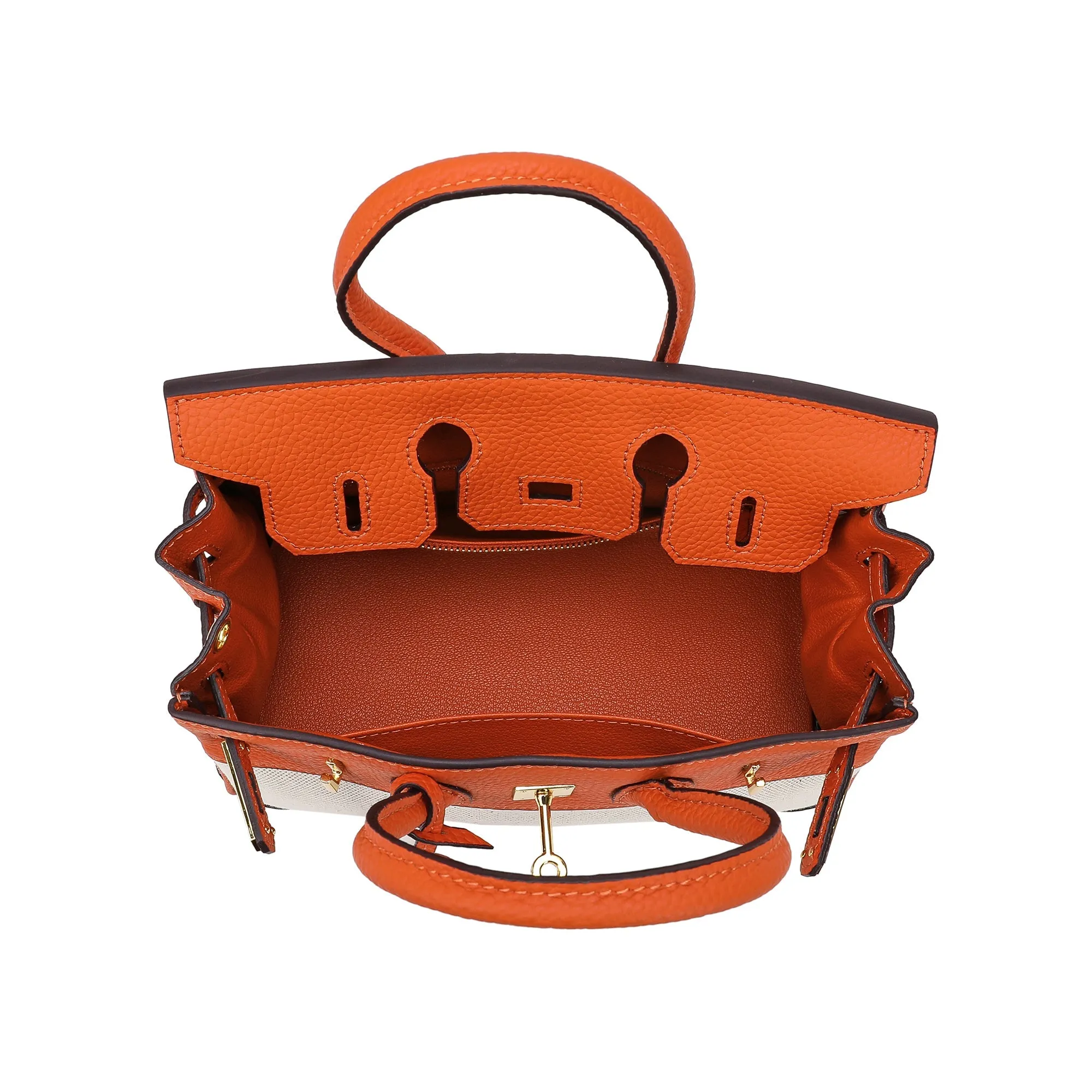 Canvas & Leather Satchel/Shoulder Bag