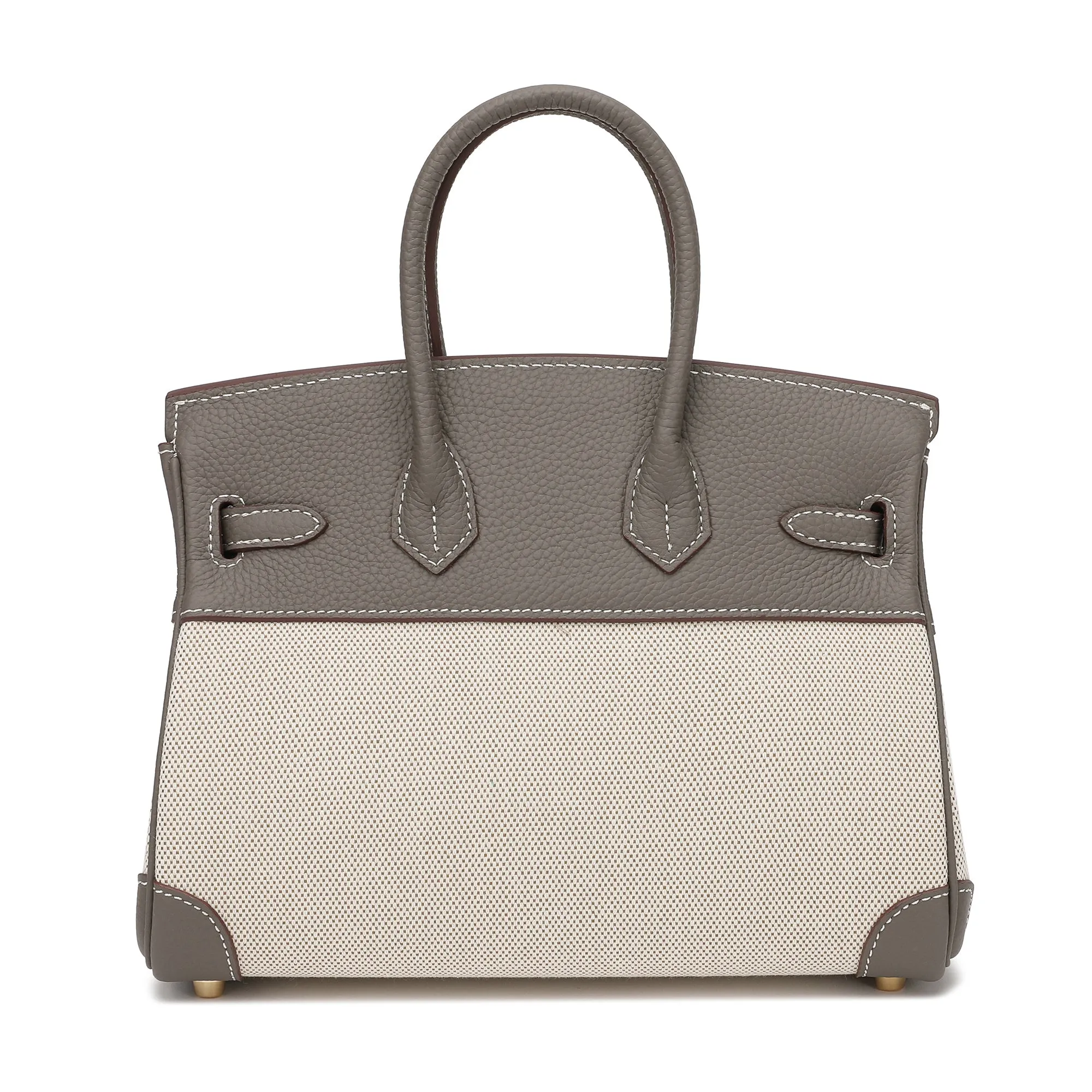 Canvas & Leather Satchel/Shoulder Bag