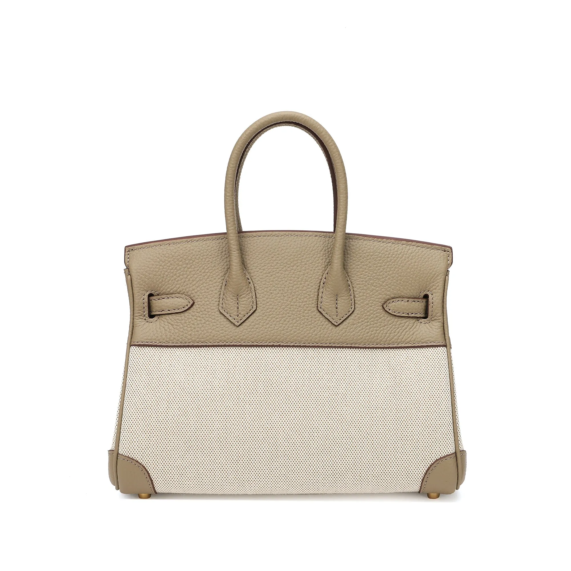 Canvas & Leather Satchel/Shoulder Bag