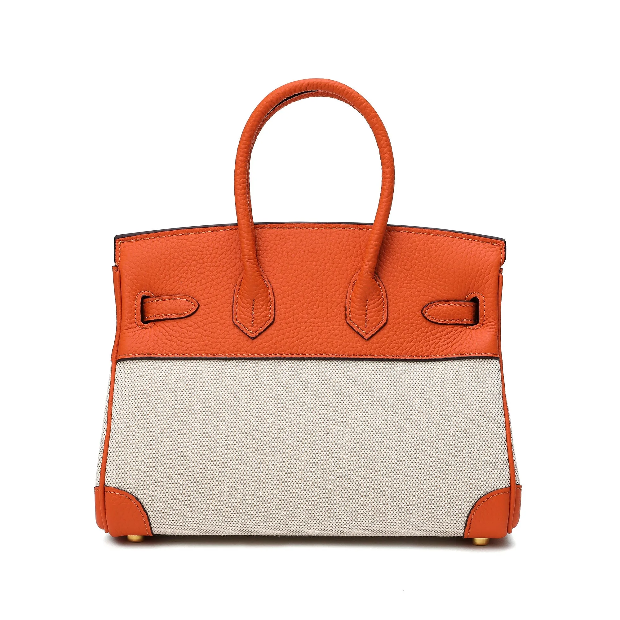 Canvas & Leather Satchel/Shoulder Bag