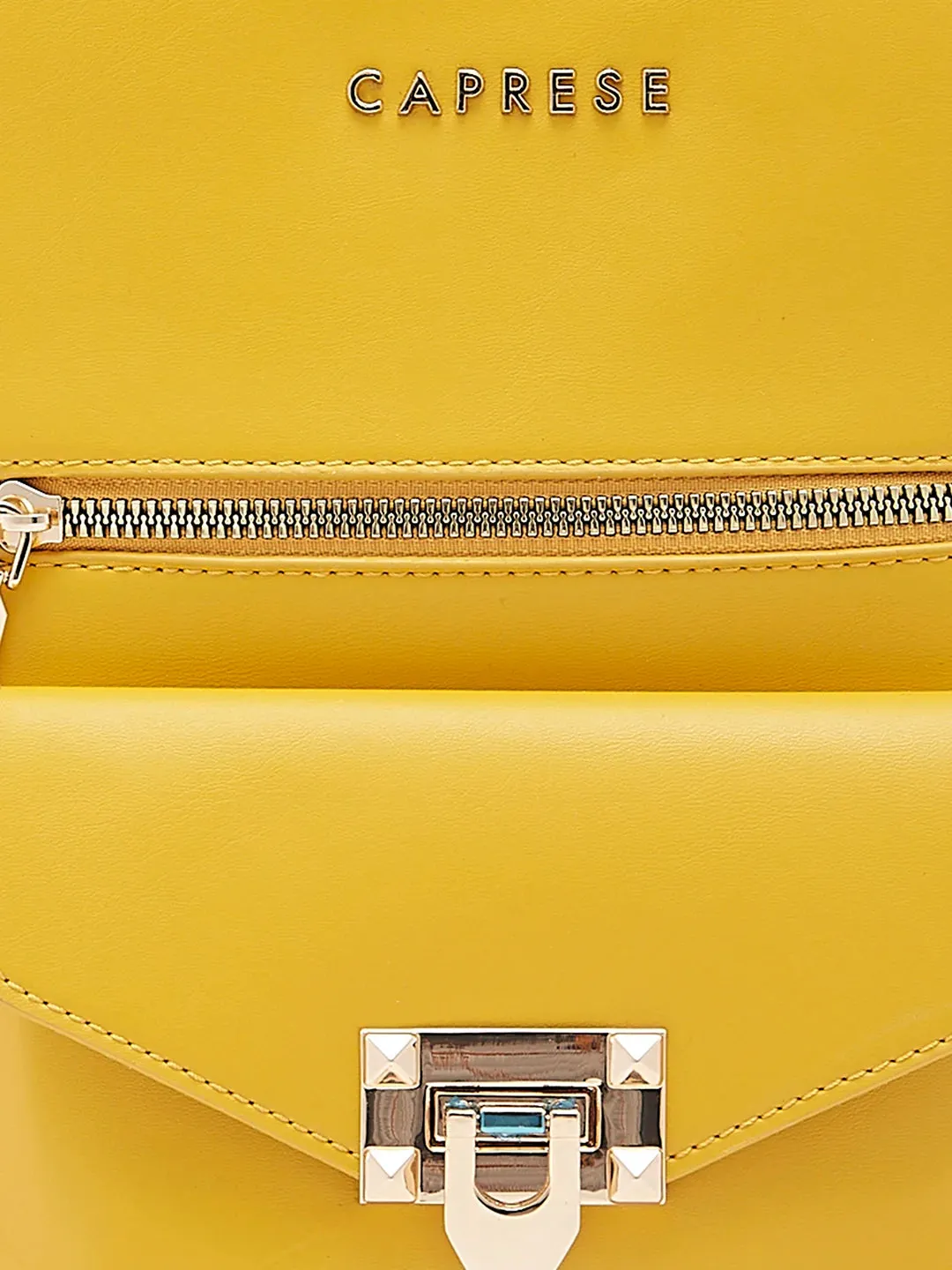 Caprese Rabina Medium Yellow Backpack