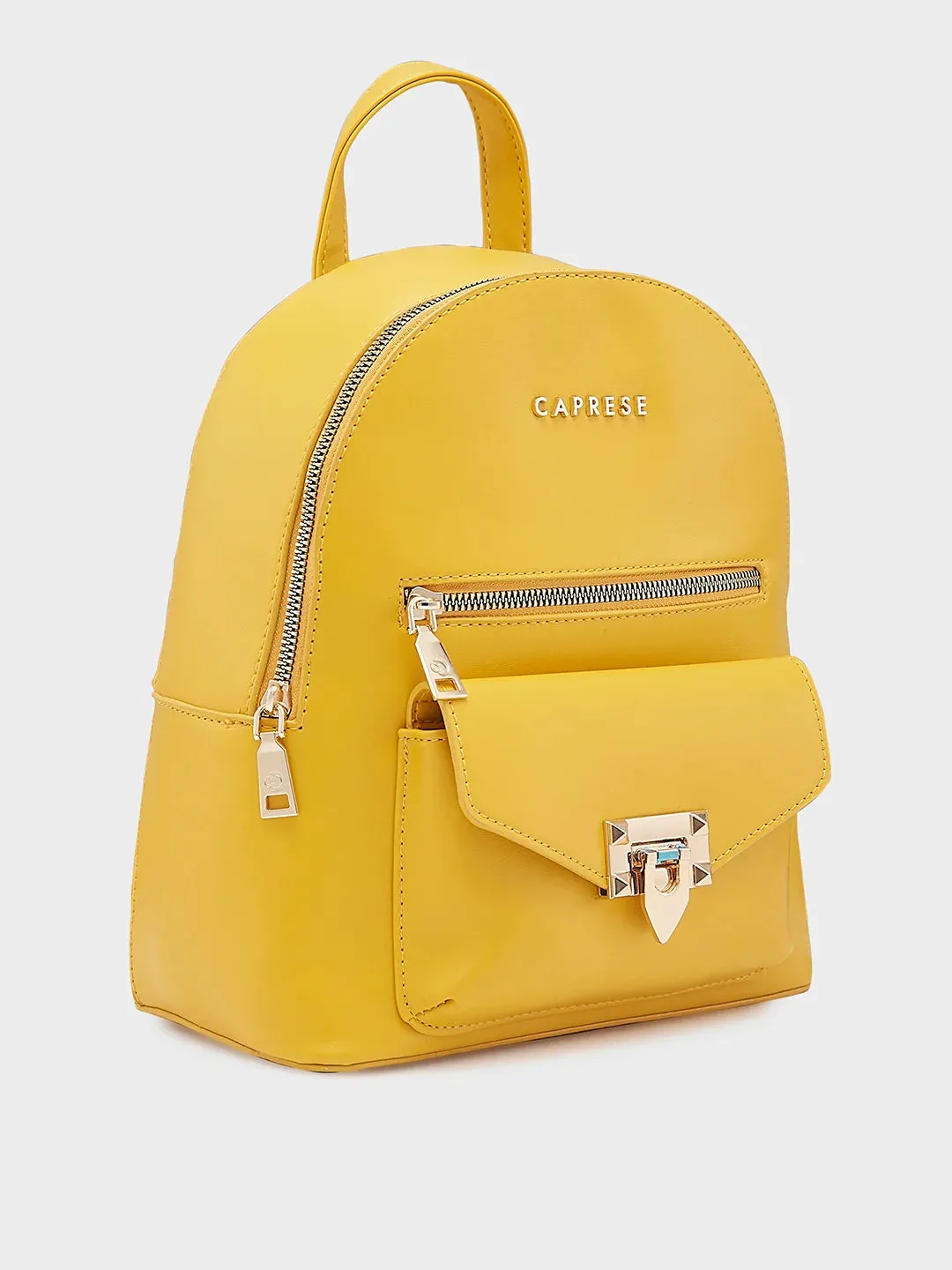 Caprese Rabina Medium Yellow Backpack
