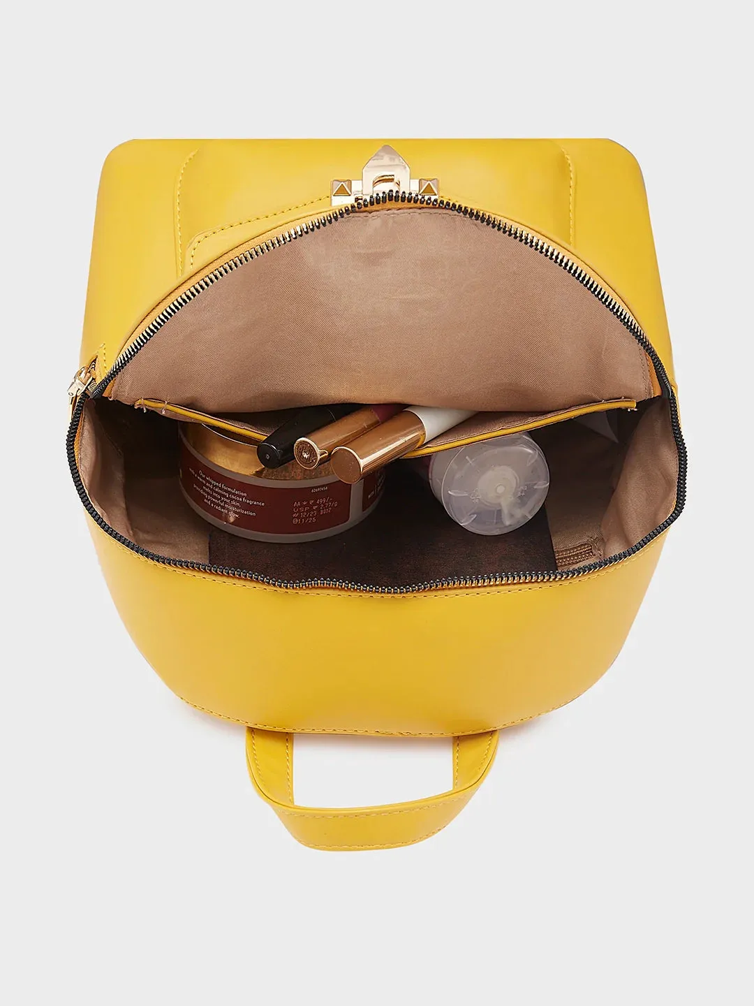 Caprese Rabina Medium Yellow Backpack
