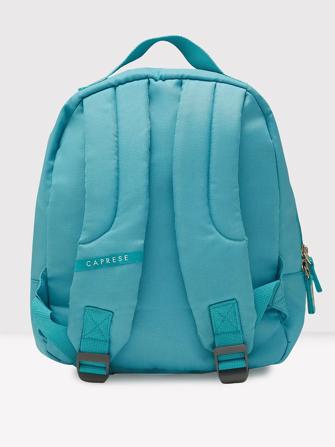 Caprese Xenia Small Turquoise Printed Backpack