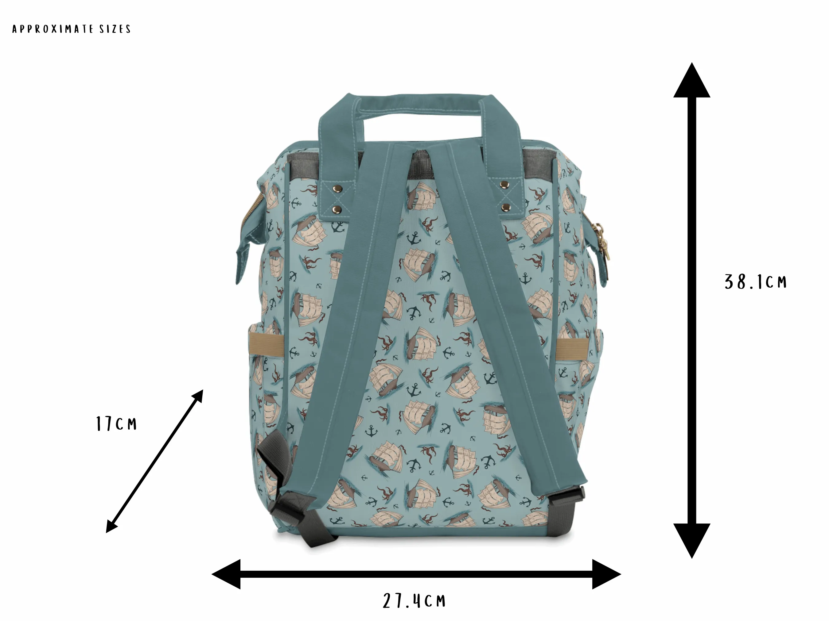 Captain’s Carryall Baby Changing Bag | Nautical Blue Nappy Bag