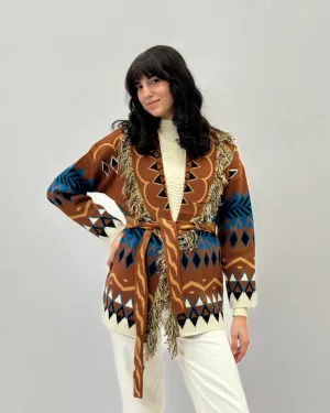 Cardigan premium stampa etnica