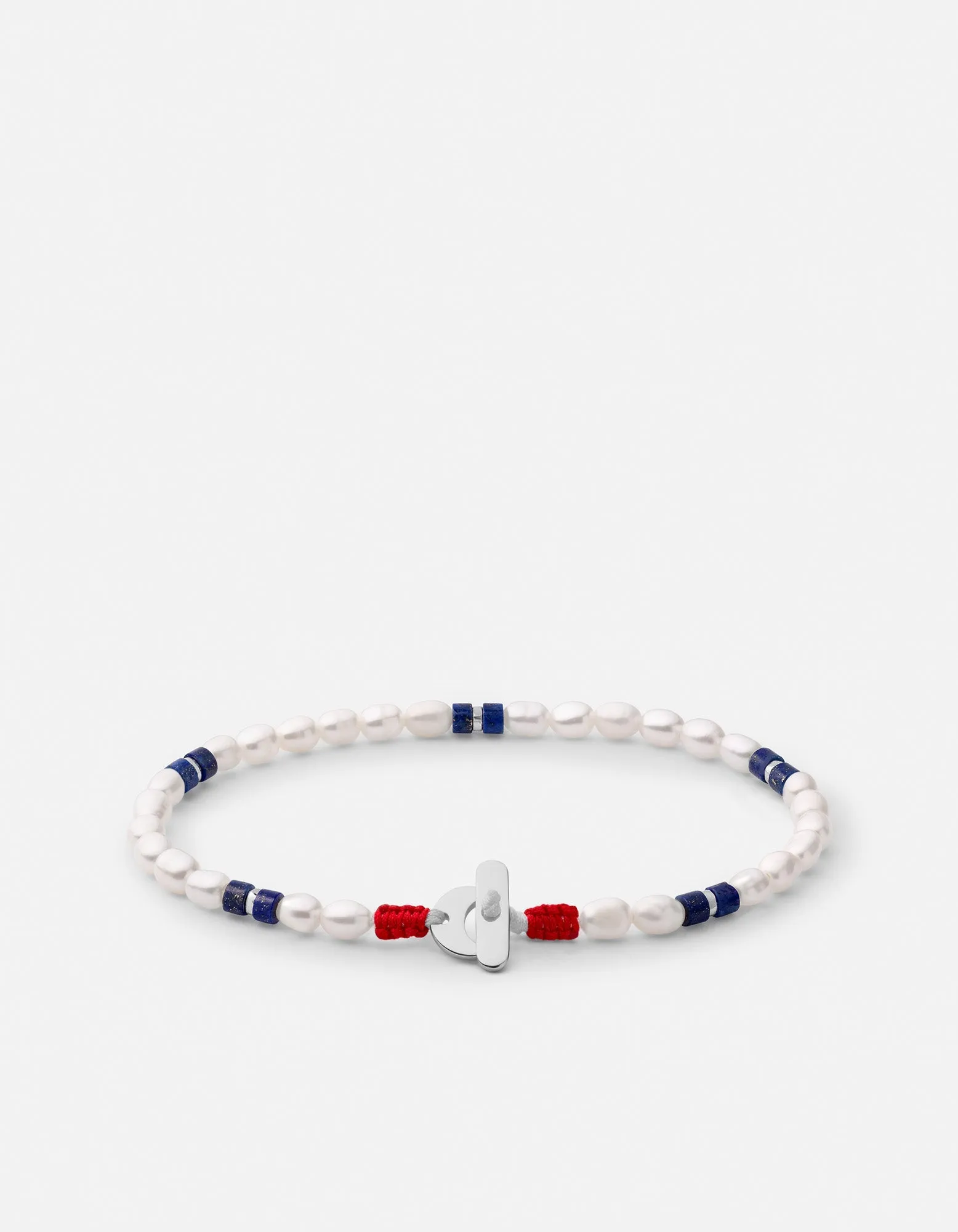 Cash Lapis Pearl Bracelet, Sterling Silver