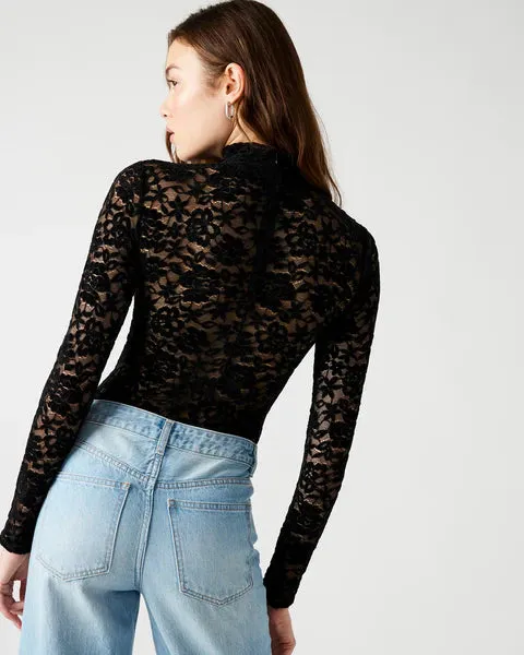 CASSI BODYSUIT - BLACK LACE