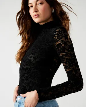 CASSI BODYSUIT - BLACK LACE