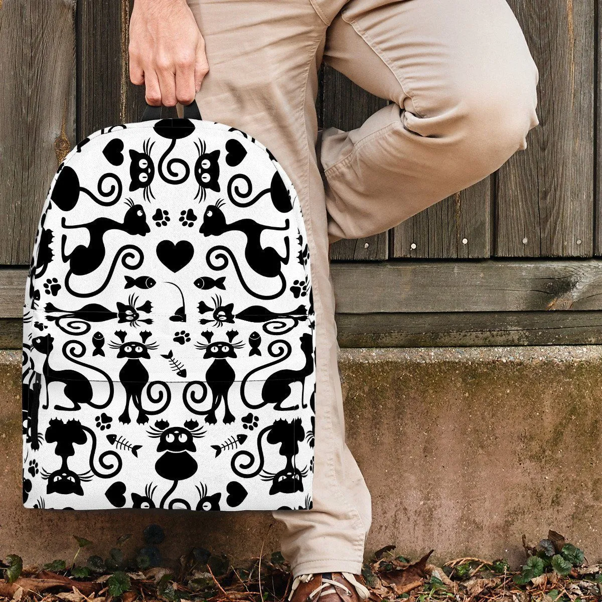 Cats White Backpack
