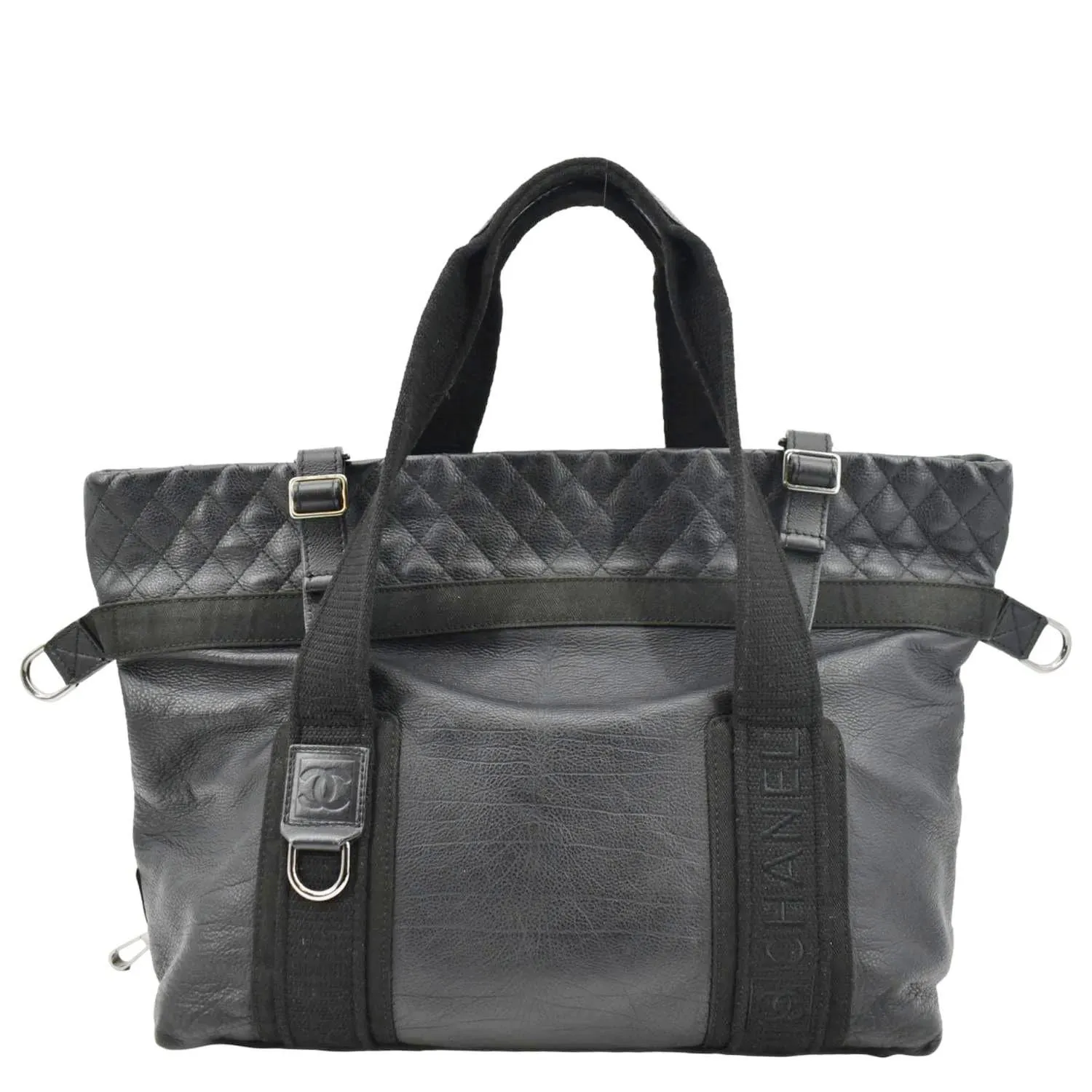 CHANEL 2way Leather Shoulder Bag Black