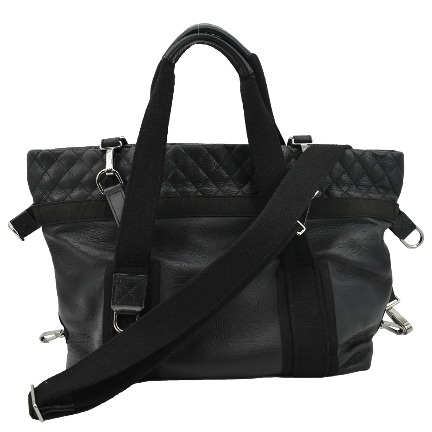 CHANEL 2way Leather Shoulder Bag Black