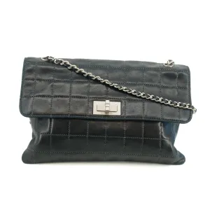 Chanel Chocolate Bar Flap Mademoiselle Black Shoulder Bag 6 Series #2705