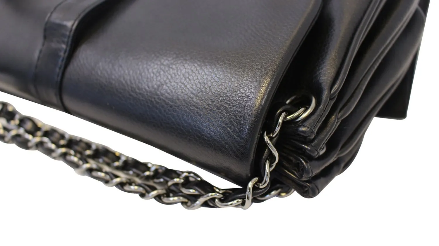 CHANEL Mademoiselle Lock Accordion Flap Caviar Medium Bag