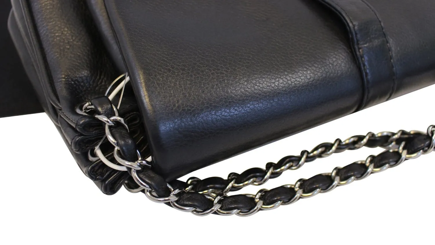 CHANEL Mademoiselle Lock Accordion Flap Caviar Medium Bag