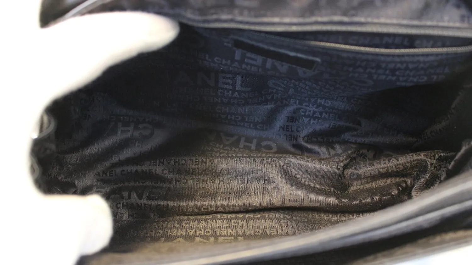 CHANEL Mademoiselle Lock Accordion Flap Caviar Medium Bag