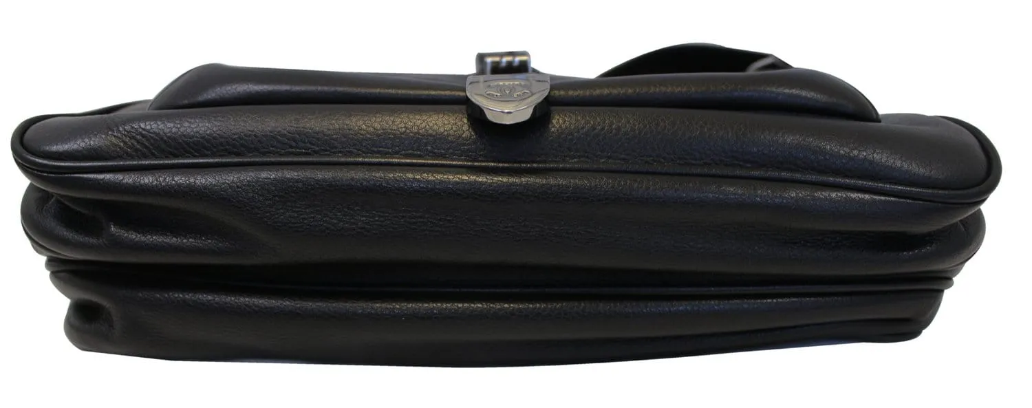 CHANEL Mademoiselle Lock Accordion Flap Caviar Medium Bag