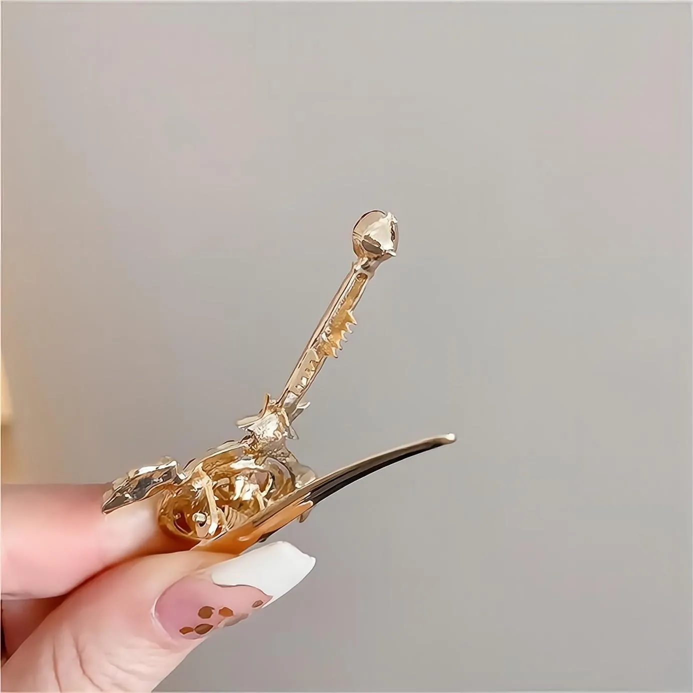 Chic Pink CZ Inlaid Sailor Moon Hair Clip