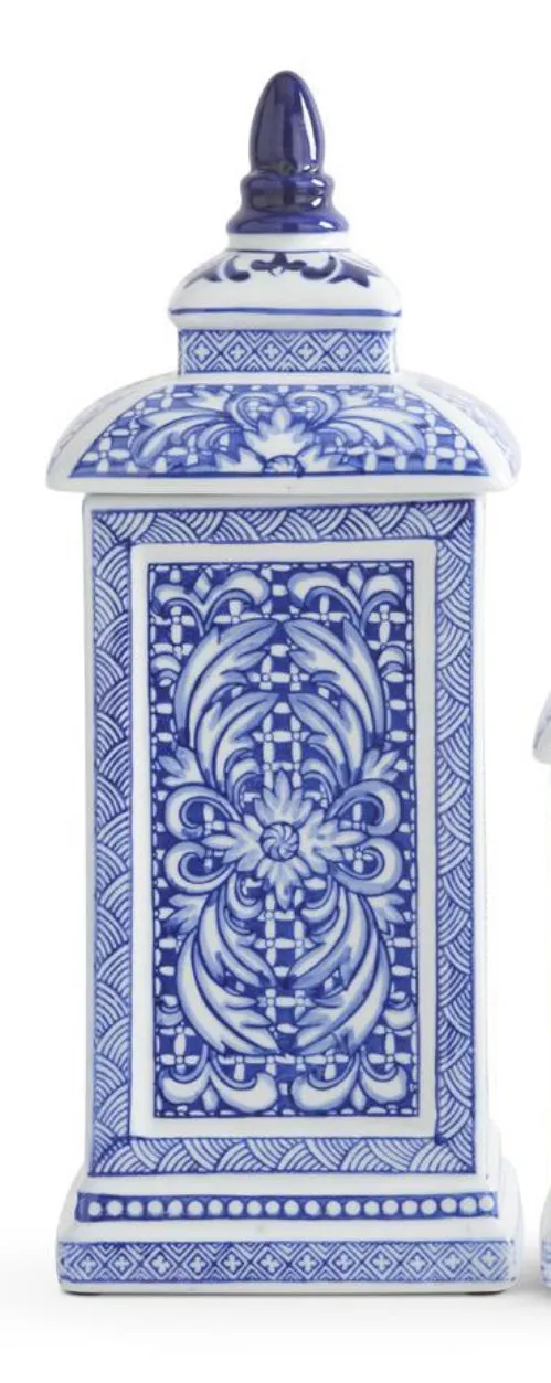 Chinoiserie Square Lidded Container